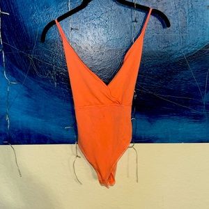 Coral Forever 21 leotard / body suit size M